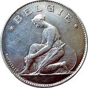 Belgium 1 Franc Albert I Pattern Dutch Legends 1929  (fr) ESSAI BELGIË BONNETAIN coin obverse Belgium 1 Franc Albert I Pattern Dutch Legends 1929  (fr) ESSAI BELGIË BONNETAIN coin obverse