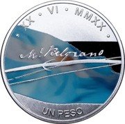 Argentina 1 Peso (Manuel Belgrano) KM# 191 XX VI MMXX UN PESO coin reverse Argentina 1 Peso (Manuel Belgrano) KM# 191 XX VI MMXX UN PESO coin reverse