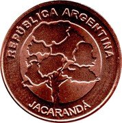 Argentina 1 Peso The jacaranda tree 2017  KM# 186 REPÚBLICA ARGENTINA JACARANDÁ coin obverse Argentina 1 Peso The jacaranda tree 2017  KM# 186 REPÚBLICA ARGENTINA JACARANDÁ coin obverse