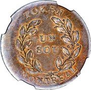 Canada 1 Sou (Montreal Token) TOKEN UN SOU MONTREAL coin reverse Canada 1 Sou (Montreal Token) TOKEN UN SOU MONTREAL coin reverse
