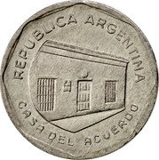Argentina 10 Australes Casa del Acuerdo 1989 KM# 102 REPUBLICA ARGENTINA CASA DEL ACUERDO coin obverse Argentina 10 Australes Casa del Acuerdo 1989 KM# 102 REPUBLICA ARGENTINA CASA DEL ACUERDO coin obverse