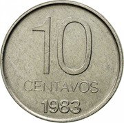 Argentina 10 Centavos Capped Liberty 1983 KM# 89 10 CENTAVOS 1983 coin reverse Argentina 10 Centavos Capped Liberty 1983 KM# 89 10 CENTAVOS 1983 coin reverse