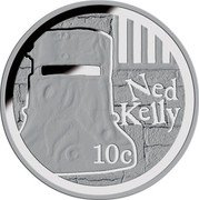 Tuvalu 10 Cents (Ned Kelly) KM# 353 NED KELLY 10 C coin reverse Tuvalu 10 Cents (Ned Kelly) KM# 353 NED KELLY 10 C coin reverse