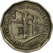 Argentina 10 Pesos 150th Anniversary Declaration of Independence. 1966 KM# 62 DECLARACION DE LA INDEPENDENCIA 1816-1966 coin reverse Argentina 10 Pesos 150th Anniversary Declaration of Independence. 1966 KM# 62 DECLARACION DE LA INDEPENDENCIA 1816-1966 coin reverse