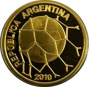 Argentina 10 Pesos FIFA SouthAfrica 2010 Proof KM# 173 REPÚBLICA ARGENTINA 2010 coin obverse Argentina 10 Pesos FIFA SouthAfrica 2010 Proof KM# 173 REPÚBLICA ARGENTINA 2010 coin obverse
