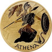 Tuvalu 100 Dollars (Athena the Goddess) P ATHENA coin reverse Tuvalu 100 Dollars (Athena the Goddess) P ATHENA coin reverse
