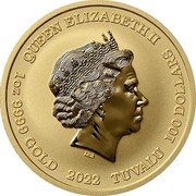 Tuvalu 100 Dollars (Hera the Goddess) QUEEN ELIZABETH II IRB 1 OZ 9999 GOLD 2022 TUVALU 100 DOLLARS coin obverse Tuvalu 100 Dollars (Hera the Goddess) QUEEN ELIZABETH II IRB 1 OZ 9999 GOLD 2022 TUVALU 100 DOLLARS coin obverse