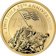 Tuvalu 100 Dollars (Iwo Jima) IWO JIMA 75TH ANNIVERSARY MMXX coin reverse