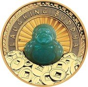 Tuvalu 100 Dollars (Laughing Buddha) LAUGHING BUDDHA P coin reverse