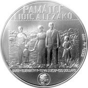 Tuvalu 100 Dollars (Lidice Lezaky massacres) PAMATCE LIDIC A LEZAKU 1000G AG 999 CM QUEEN ELIZABETH II TUVALU 2017 100 DOLLARS IRB coin obverse Tuvalu 100 Dollars (Lidice Lezaky massacres) PAMATCE LIDIC A LEZAKU 1000G AG 999 CM QUEEN ELIZABETH II TUVALU 2017 100 DOLLARS IRB coin obverse