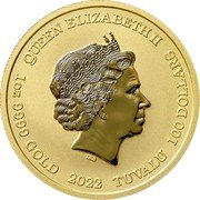 Tuvalu 100 Dollars Ryu Street Fighter 2022Â BU QUEEN ELIZABETH II IRB 1 OZ 9999 GOLD 2022 TUVALU 100 DOLLARS coin obverse Tuvalu 100 Dollars Ryu Street Fighter 2022Â BU QUEEN ELIZABETH II IRB 1 OZ 9999 GOLD 2022 TUVALU 100 DOLLARS coin obverse