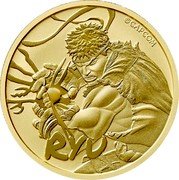 Tuvalu 100 Dollars Ryu Street Fighter 2022 BU ©CAPCOM RYU coin reverse Tuvalu 100 Dollars Ryu Street Fighter 2022 BU ©CAPCOM RYU coin reverse