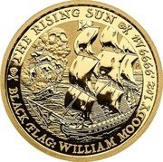 Tuvalu 100 Dollars (The Rising Sun) THE RISING SUN P BLACK FLAG: WILLIAM MOODY 1 OZ .9999 AU coin reverse Tuvalu 100 Dollars (The Rising Sun) THE RISING SUN P BLACK FLAG: WILLIAM MOODY 1 OZ .9999 AU coin reverse