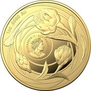 Australia 100 Dollars Wildflowers of Australia. Waratah 2022  BU 1 OZ 9999 AU ELIZABETH II AUSTRALIA 2022 coin obverse Australia 100 Dollars Wildflowers of Australia. Waratah 2022  BU 1 OZ 9999 AU ELIZABETH II AUSTRALIA 2022 coin obverse
