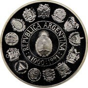 Argentina 1000 Australes The Meeting of Two Worlds 1991 Proof KM# 106 REPVBLICA ARGENTINA A 1.000 1991 coin obverse Argentina 1000 Australes The Meeting of Two Worlds 1991 Proof KM# 106 REPVBLICA ARGENTINA A 1.000 1991 coin obverse