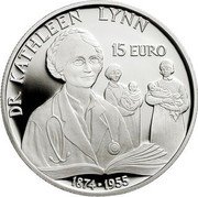 Ireland 15 Euro (Dr Kathleen Lynn) 15 EURO 1874-1955 DR KATHLEEN LYNN coin reverse Ireland 15 Euro (Dr Kathleen Lynn) 15 EURO 1874-1955 DR KATHLEEN LYNN coin reverse