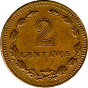 Argentina 2 Centavos Coat of Arms Republic 1949 KM# 38a 2 CENTAVOS coin reverse Argentina 2 Centavos Coat of Arms Republic 1949 KM# 38a 2 CENTAVOS coin reverse