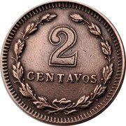 Argentina 2 Centavos Coat of Arms 1940 KM# 38 2 CENTAVOS coin reverse Argentina 2 Centavos Coat of Arms 1940 KM# 38 2 CENTAVOS coin reverse