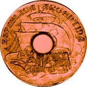 Argentina 2 Centavos (Pattern Ship) KM# Pn38 REPUBLICA ARGENTINA coin obverse Argentina 2 Centavos (Pattern Ship) KM# Pn38 REPUBLICA ARGENTINA coin obverse