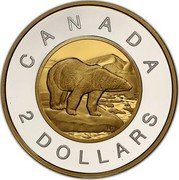 Canada 2 Dollars Anniversary of the Two Dollars Coin 2021 Proof CANADA BT 2 DOLLARS coin reverse Canada 2 Dollars Anniversary of the Two Dollars Coin 2021 Proof CANADA BT 2 DOLLARS coin reverse