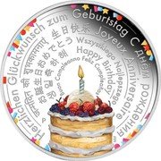 Tuvalu 2 Dollars Birthday Wishes 2018 P Proof HAPPY BIRTHDAY NM P coin reverse