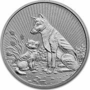 Australia 2 Dollars Dingo with Puppy 2022 P BU P AH coin reverse Australia 2 Dollars Dingo with Puppy 2022 P BU P AH coin reverse