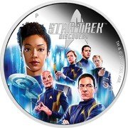 Tuvalu 2 Dollars Discovery Crew 2019 P Proof P STAR TREK TM DISCOVERY TM & © 2019 CBS. ARR. coin reverse Tuvalu 2 Dollars Discovery Crew 2019 P Proof P STAR TREK TM DISCOVERY TM & © 2019 CBS. ARR. coin reverse