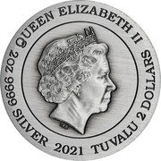 Tuvalu 2 Dollars (Double Dragon and Yin Yang Koi) QUEEN ELIZABETH II IRB 2 OZ 9999 AG 2021 TUVALU 2 DOLLARS coin obverse Tuvalu 2 Dollars (Double Dragon and Yin Yang Koi) QUEEN ELIZABETH II IRB 2 OZ 9999 AG 2021 TUVALU 2 DOLLARS coin obverse
