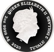 Tuvalu 2 Dollars Elizabeth II Iwo Jima 2020 P Proof QUEEN ELIZABETH II IRB 2 OZ 9999 AG 2020 TUVALU 2 DOLLARS coin obverse Tuvalu 2 Dollars Elizabeth II Iwo Jima 2020 P Proof QUEEN ELIZABETH II IRB 2 OZ 9999 AG 2020 TUVALU 2 DOLLARS coin obverse