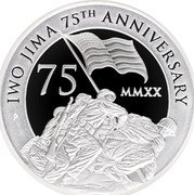 Tuvalu 2 Dollars Elizabeth II Iwo Jima 2020 P Proof IWO JIMA 75TH ANNIVERSARY 75 MMXX P LB coin reverse Tuvalu 2 Dollars Elizabeth II Iwo Jima 2020 P Proof IWO JIMA 75TH ANNIVERSARY 75 MMXX P LB coin reverse