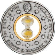 Tuvalu 2 Dollars (Hourglass) 2 OZ 9999 AG 2021 2 DOLLARS TUVALU QUEEN ELIZABETH II coin obverse Tuvalu 2 Dollars (Hourglass) 2 OZ 9999 AG 2021 2 DOLLARS TUVALU QUEEN ELIZABETH II coin obverse