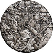 Tuvalu 2 Dollars (Hussars) P LB coin reverse