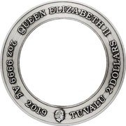 Tuvalu 2 Dollars Starfleet Command Emblem Holey Dollar 2019 P QUEEN ELIZABETH II 2 OZ 9999 AG 2019 TUVALU 2 DOLLARS coin obverse Tuvalu 2 Dollars Starfleet Command Emblem Holey Dollar 2019 P QUEEN ELIZABETH II 2 OZ 9999 AG 2019 TUVALU 2 DOLLARS coin obverse