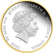 Tuvalu 2 Dollars (Tutankhamun) QUEEN ELIZABETH II IRB 2 OZ 9999 AG 2022 TUVALU 2 DOLLARS coin obverse Tuvalu 2 Dollars (Tutankhamun) QUEEN ELIZABETH II IRB 2 OZ 9999 AG 2022 TUVALU 2 DOLLARS coin obverse