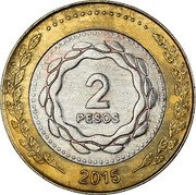 Argentina 2 Pesos 1810 Revolution 200th Anniversary 2015 KM# 165 2 PESOS 2011 coin reverse Argentina 2 Pesos 1810 Revolution 200th Anniversary 2015 KM# 165 2 PESOS 2011 coin reverse