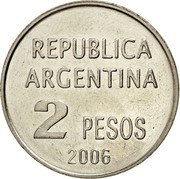 Argentina 2 Pesos Declaration of Human Rights 2006 KM# 161.1 REPUBLICA ARGENTINA 2 PESOS 2006 coin obverse Argentina 2 Pesos Declaration of Human Rights 2006 KM# 161.1 REPUBLICA ARGENTINA 2 PESOS 2006 coin obverse