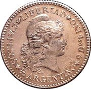 Argentina 2½ Pesos ½ Argentino (Libertad Pattern) LIBERTAD 2½ PESOS ½ ARGENTINO 9 DOS FINO coin reverse Argentina 2½ Pesos ½ Argentino (Libertad Pattern) LIBERTAD 2½ PESOS ½ ARGENTINO 9 DOS FINO coin reverse