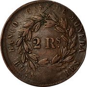 Argentina 2 Reales Wreath Buenos Aires 1861 KM# 11a BANCO Y CASA DE MONEDA 2 R.S BUENOS AYRES coin obverse Argentina 2 Reales Wreath Buenos Aires 1861 KM# 11a BANCO Y CASA DE MONEDA 2 R.S BUENOS AYRES coin obverse