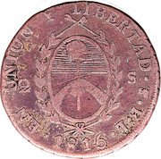 Argentina 2 Soles Radiant Sunface Rio de la Plata 1815 PTS FL KM# 12 EN UNION Y LIBERTAD PTS F L 1816 2 S coin reverse Argentina 2 Soles Radiant Sunface Rio de la Plata 1815 PTS FL KM# 12 EN UNION Y LIBERTAD PTS F L 1816 2 S coin reverse