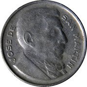Argentina 20 Centavos Republic General San Martin 1952 KM# 48a JOSE DE SAN MARTIN coin reverse Argentina 20 Centavos Republic General San Martin 1952 KM# 48a JOSE DE SAN MARTIN coin reverse