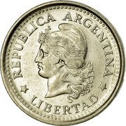 Argentina 20 Centavos Capped Liberty 1960 KM# 55 REPUBLICA ARGENTINA LIBERTAD coin obverse Argentina 20 Centavos Capped Liberty 1960 KM# 55 REPUBLICA ARGENTINA LIBERTAD coin obverse
