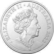 Australia 20 Cents (Diary of a Wombat) ELIZABETH II AUSTRALIA 2022 JC coin obverse