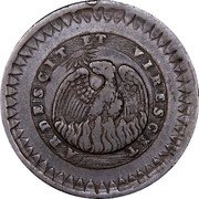 Argentina 20 Decimos Eagle Buenos Aires 1831 KM# 5 ARDESCIT ET VIRESCIT coin reverse Argentina 20 Decimos Eagle Buenos Aires 1831 KM# 5 ARDESCIT ET VIRESCIT coin reverse