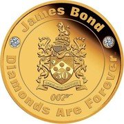 Tuvalu 200 Dollars Diamonds are Forever 2021  Proof JAMES BOND 50 ORBIS NON SUFFICIT 007 DIAMONDS ARE FOREVER TM coin reverse Tuvalu 200 Dollars Diamonds are Forever 2021  Proof JAMES BOND 50 ORBIS NON SUFFICIT 007 DIAMONDS ARE FOREVER TM coin reverse