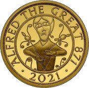 UK 200 Pounds Alfred The Great Elizabeth II 2021  Proof ALFRED THE GREAT 871 JB 2021 coin reverse UK 200 Pounds Alfred The Great Elizabeth II 2021  Proof ALFRED THE GREAT 871 JB 2021 coin reverse