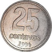 Argentina 25 Centavos City Hall Buenos Aires 1996 KM# 110a 25 CENTAVOS 1993 coin reverse Argentina 25 Centavos City Hall Buenos Aires 1996 KM# 110a 25 CENTAVOS 1993 coin reverse