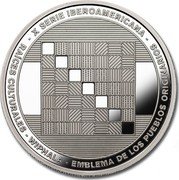 Argentina 25 Pesos Dedication to Indigenous Peoples 2015 Proof KM# 183 X SERIE IBEROAMERICANA RAÍCES CULTURALES WIPHALA EMBLEMA DE LOS PUEBLOS ORIGINARIOS coin reverse Argentina 25 Pesos Dedication to Indigenous Peoples 2015 Proof KM# 183 X SERIE IBEROAMERICANA RAÍCES CULTURALES WIPHALA EMBLEMA DE LOS PUEBLOS ORIGINARIOS coin reverse