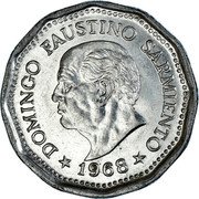 Argentina 25 Pesos 80th Anniversary Death of D. Faustino Sarmiento 1968 KM# 63 DOMINGO FAUSTINO SARMIENTO 1968 coin reverse Argentina 25 Pesos 80th Anniversary Death of D. Faustino Sarmiento 1968 KM# 63 DOMINGO FAUSTINO SARMIENTO 1968 coin reverse