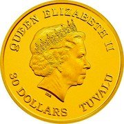 Tuvalu 30 Dollars Heart to Heart 2016 Proof QUEEN ELIZABETH II IRB 30 DOLLARS TUVALU coin obverse