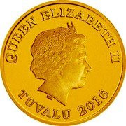 Tuvalu 30 Dollars Success Year of the Monkey 2016 P Proof QUEEN ELIZABETH II IRB TUVALU 2016 coin obverse Tuvalu 30 Dollars Success Year of the Monkey 2016 P Proof QUEEN ELIZABETH II IRB TUVALU 2016 coin obverse